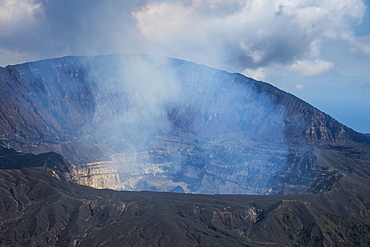 Smoking Ambrym volcano, Vanuatu, Pacific