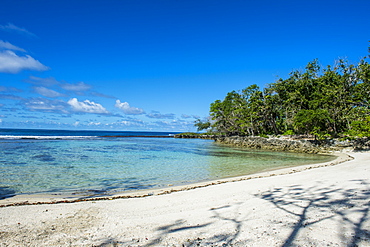 White sand beach on the north coast of Efate, Vanuatu, Pacific