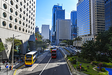 Highrise buildings in Central Hongkong, China, Asia