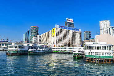 Star Ferry terminal in Victoria harbour, Hong Kong, China, Asia