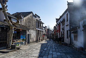 Street in Hongcun historical village, UNESCO World Heritage Site, Huangshan, Anhui, China, Asia