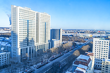 View over Heihe, Heilongjiang, China, Asia