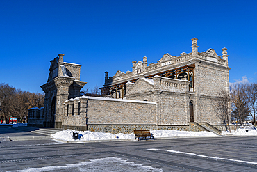 Old Russian building in Heihe, Heilongjiang, China, Asia