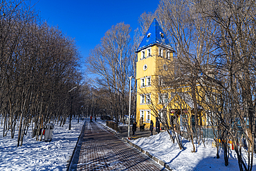 Old Russian building, Heihe, Heilongjiang, China, Asia