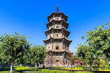 Pagoda in the Kaiyuan Temple, UNESCO World Heritage Site, Quanzhou, Fujian, China, Asia