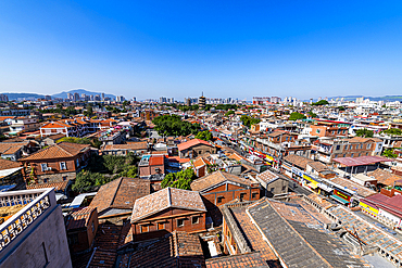 View over the Hutongs and Pagodas in the Kaiyuan Temple, UNESCO World Heritage Site, Quanzhou, Fujian, China, Asia