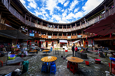 Tianluokeng, UNESCO World Heritage Site, Fujian Tulou, rural dwelling of the Hakka, Fujian, China, Asia