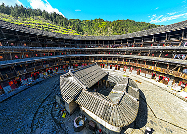 Yuchang Fujian Tulou, rural dwelling of the Hakka, Fujian, China, Asia