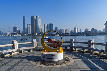 Skyline of Xiamen from Kulangsu International Settlement, Xiamen, Fujian, China, Asia