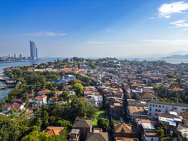 Aerial of Kulangsu International Settlement, UNESCO World Heritage Site, Xiamen, Fujian, China, Asia