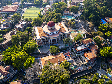 Aerial of Kulangsu International Settlement, UNESCO World Heritage Site, Xiamen, Fujian, China, Asia