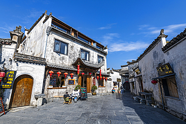 Old houses, Xidi historic ancient village, UNESCO World Heritage Site, Xidi, Anhui, China, Asia