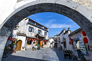 Old houses, Xidi historic ancient village, UNESCO World Heritage Site, Xidi, Anhui, China, Asia