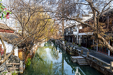 Water channel, Zhouzhuang water town, Jiangsu, China, Asia