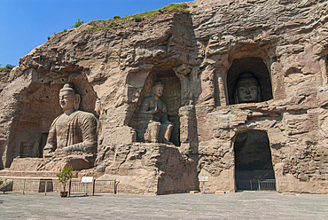 The Yungang Grottoes, ancient Buddhist temple grottoes, UNESCO World Heritage Site, Shanxi, China, Asia