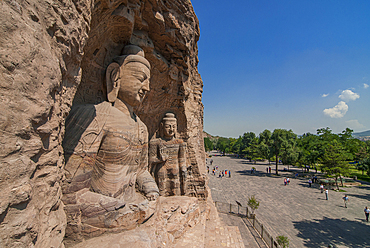 The Yungang Grottoes, ancient Buddhist temple grottoes, UNESCO World Heritage Site, Shanxi, China, Asia