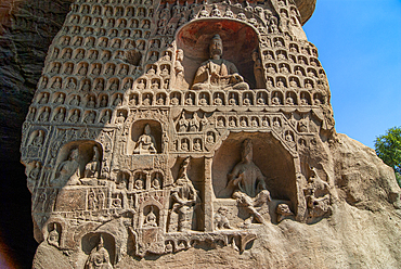 The Yungang Grottoes, ancient Buddhist temple grottoes, UNESCO World Heritage Site, Shanxi, China, Asia