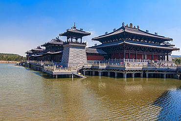 New tourist center in the Yungang Grottoes, ancient Buddhist temple grottoes, UNESCO World Heritage Site, Shanxi, China, Asia