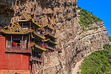 The Hanging Monastery, Xuakong Si, near Datong, Shanxi, China, Asia