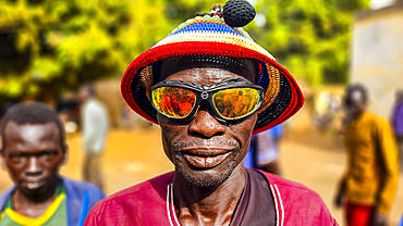 Interesting local man in sunglasses, Wau, Western Bahr el Ghazal, South Sudan, Africa