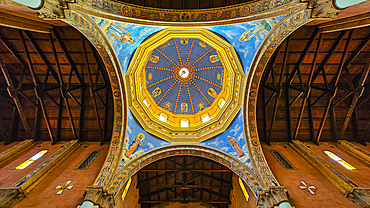 Colourful interior of the Cathedral of St. Mary, Wau, Western Bahr el Ghazal, South Sudan, Africa