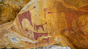 Rock art paintings of Laas Geel, near Hargeisa, Somaliland, Somalia, Africa