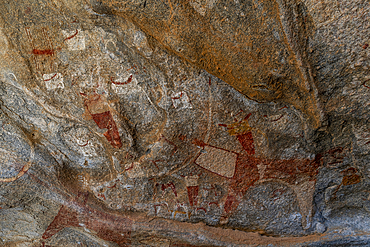 Rock art paintings of Laas Geel, near Hargeisa, Somaliland, Somalia, Africa