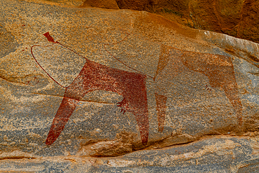 Rock art paintings of Laas Geel, near Hargeisa, Somaliland, Somalia, Africa