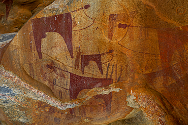 Rock art paintings of Laas Geel, near Hargeisa, Somaliland, Somalia, Africa