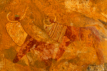 Rock art paintings of Laas Geel, near Hargeisa, Somaliland, Somalia, Africa