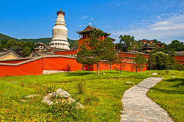 The monastery complex of Wudai Shan (Mount Wutai), UNESCO World Heritage Site, Shanxi, China, Asia