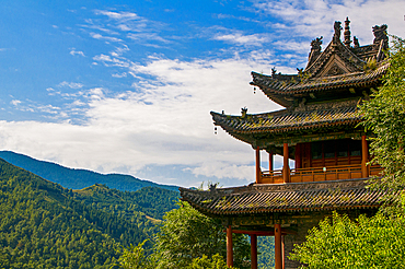 The monastery complex of Wudai Shan (Mount Wutai), UNESCO World Heritage Site, Shanxi, China, Asia