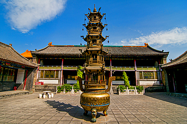 The monastery complex of Wudai Shan (Mount Wutai), UNESCO World Heritage Site, Shanxi, China, Asia