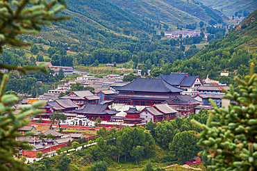 The monastery complex of Wudai Shan (Mount Wutai), UNESCO World Heritage Site, Shanxi, China, Asia