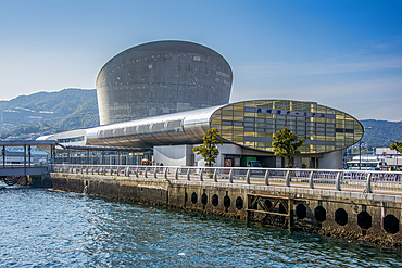 Modern harbour building, Nagasaki, Kyushu, Japan, Asia