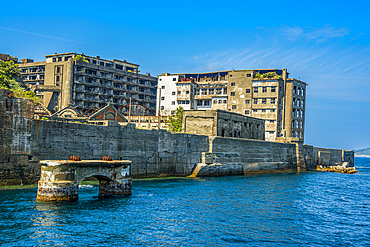 Hashima Island (Gunkanjima) (Warship Island) (Battleship Island), Nagasaki, Kyushu, Japan, Asia