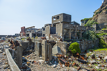 Hashima Island (Gunkanjima) (Warship Island) (Battleship Island), Nagasaki, Kyushu, Japan, Asia