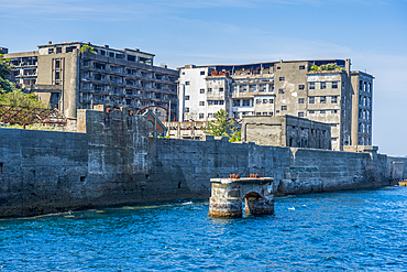 Hashima Island (Gunkanjima) (Warship Island) (Battleship Island), Nagasaki, Kyushu, Japan, Asia