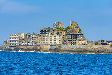 Hashima Island (Gunkanjima) (Warship Island) (Battleship Island), Nagasaki, Kyushu, Japan, Asia