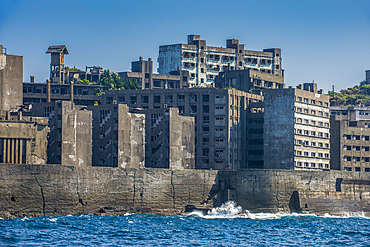 Hashima Island (Gunkanjima) (Warship Island) (Battleship Island), Nagasaki, Kyushu, Japan, Asia