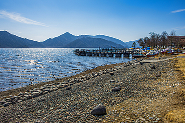 Lake Chuzenji (Chuzenjiko) in Chuzenjiko Onsen, UNESCO World Heritage Site, Nikko, Tochigi Prefecture, Kanto, Honshu, Japan, Asia