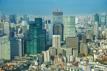 View over Tokyo from the Roppongi Hills, Tokyo, Honshu, Japan, Asia