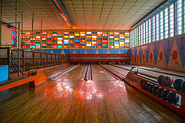 Italian art deco bowling alley in Asmara, Eritrea, Africa