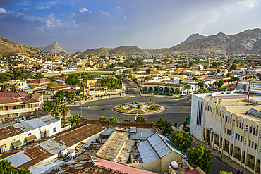 View over the town of Keren in the highlands of Eritrea, Africa