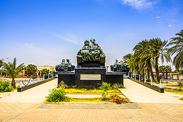 Tank memorial in Massawa, Eritrea, Africa