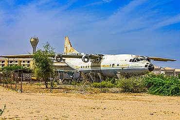 Old Russian transport airplane, now used as a coffee shop, Massawa, Eritrea, Africa