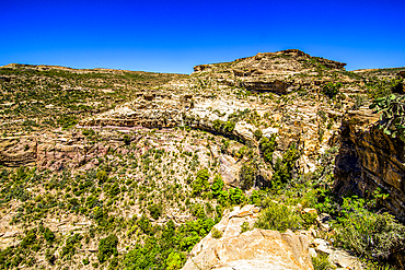 Huge canyon at the Pre-Aksumite settlement of Qohaito (Koloe), Eritrea, Africa