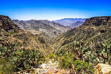 Huge canyon at the Pre-Aksumite settlement of Qohaito (Koloe), Eritrea, Africa