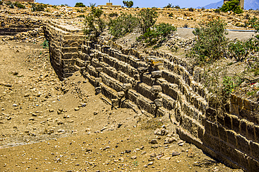 Ancient Sahira Dam at the Pre-Aksumite settlement of Qohaito (Koloe), Eritrea, Africa