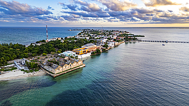 Aerial of the Island of Mozambique, UNESCO World Heritage Site, Mozambique, Africa